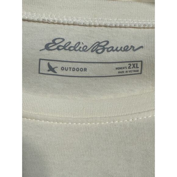 Women's Eddie Bauer Long Sleeve Knit T-Shirt, Ivory, Size XXL - Picture 4 of 5
